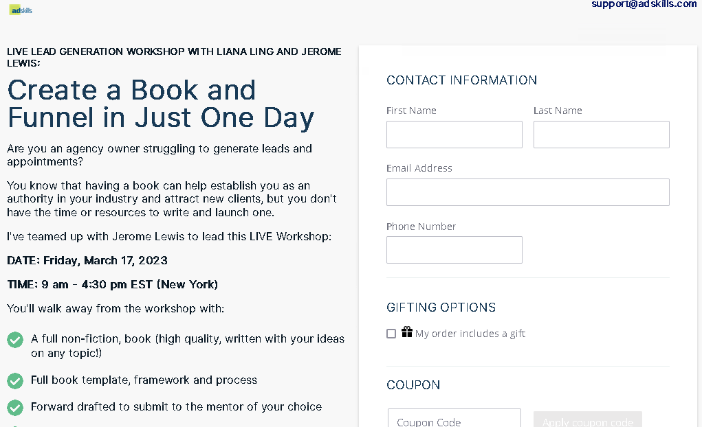 Adskills – CHATGPT Book Lead Gen Funnel