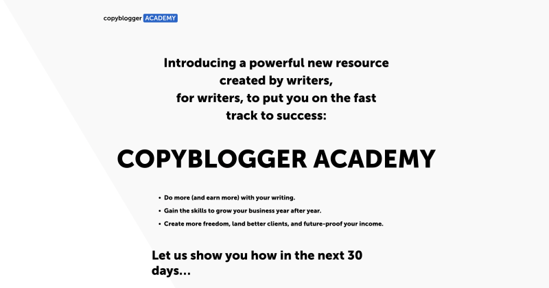 Copyblogger – Copyblogger Academy 2023